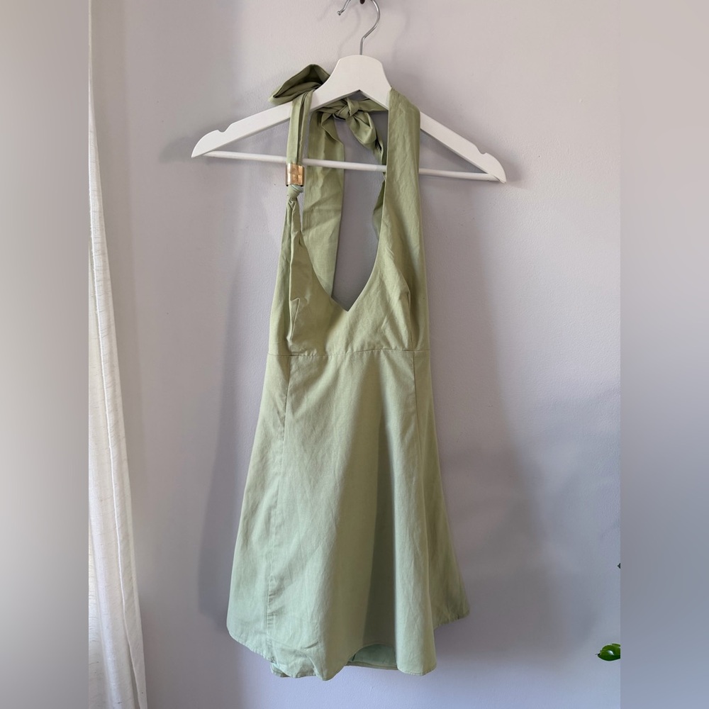SNDYS Oskar Mini Dress in Pear - Picture 2 of 5